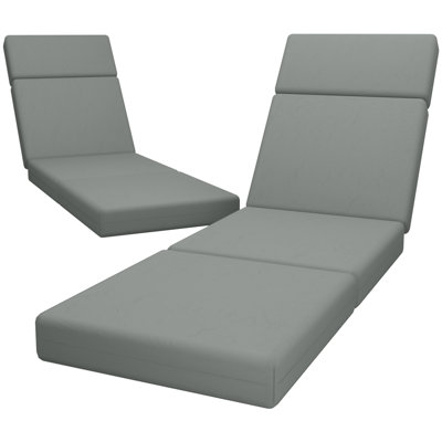Coussins de chaise longue d'extérieur 4 po (ensemble de 2)