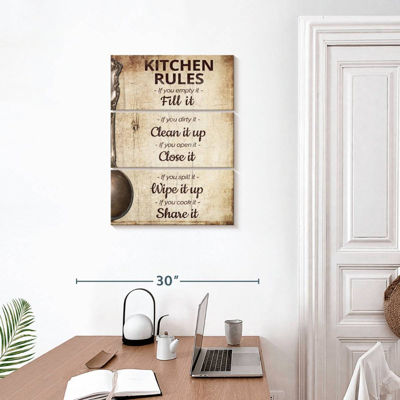 Ensemble de cuisine 3 pièces Kitchen Rules, H 32 po x l 20 po x P 1,25 po