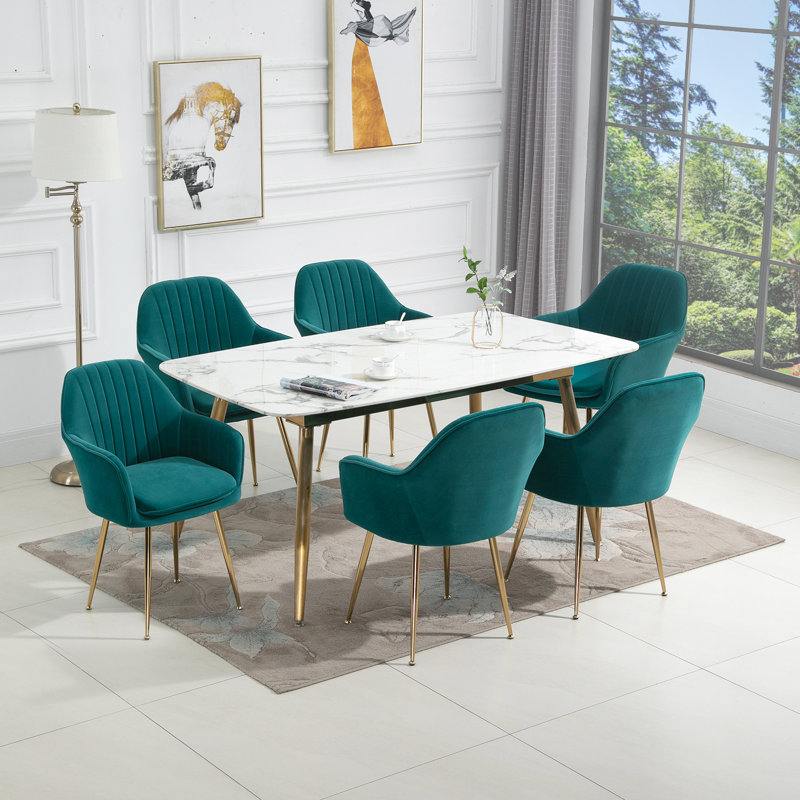 Alany 19.3'' H Cotton Blend Upholstered Armchair, Green