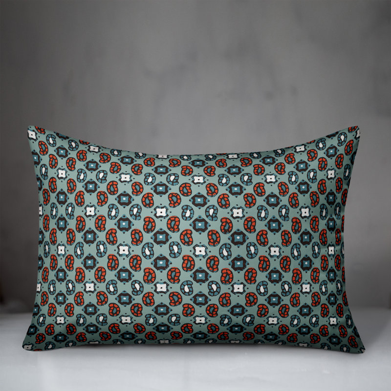  Coussin Tiny Paisley, Bleu / Brun