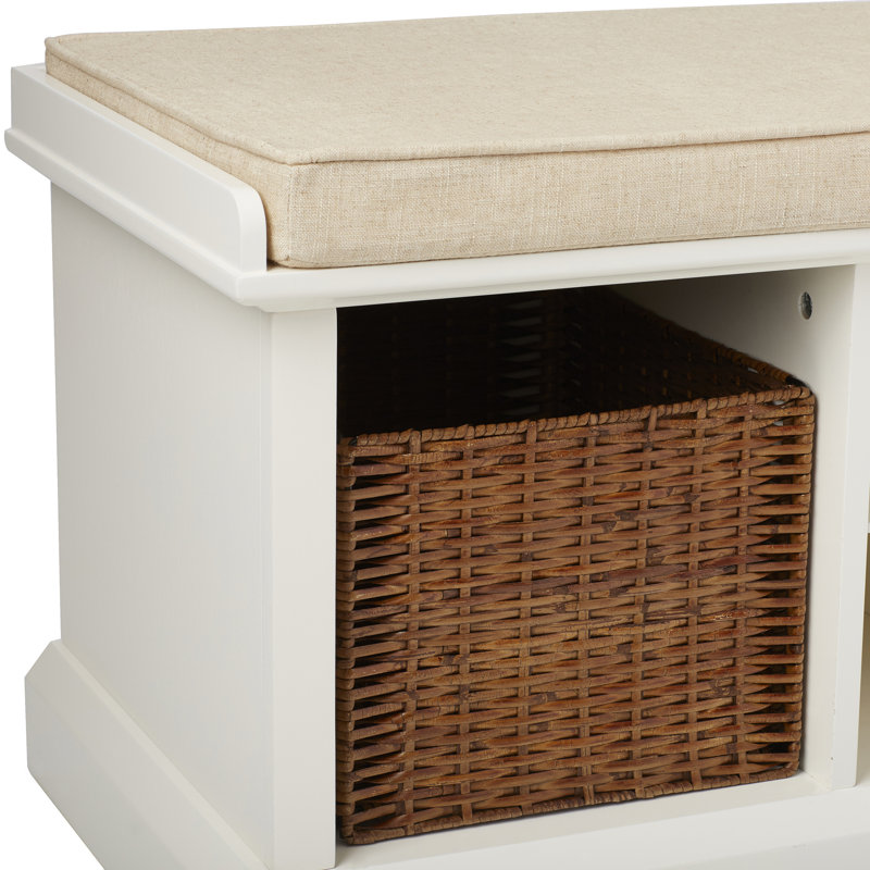 Banc de rangement à casiers Agora, Blanc