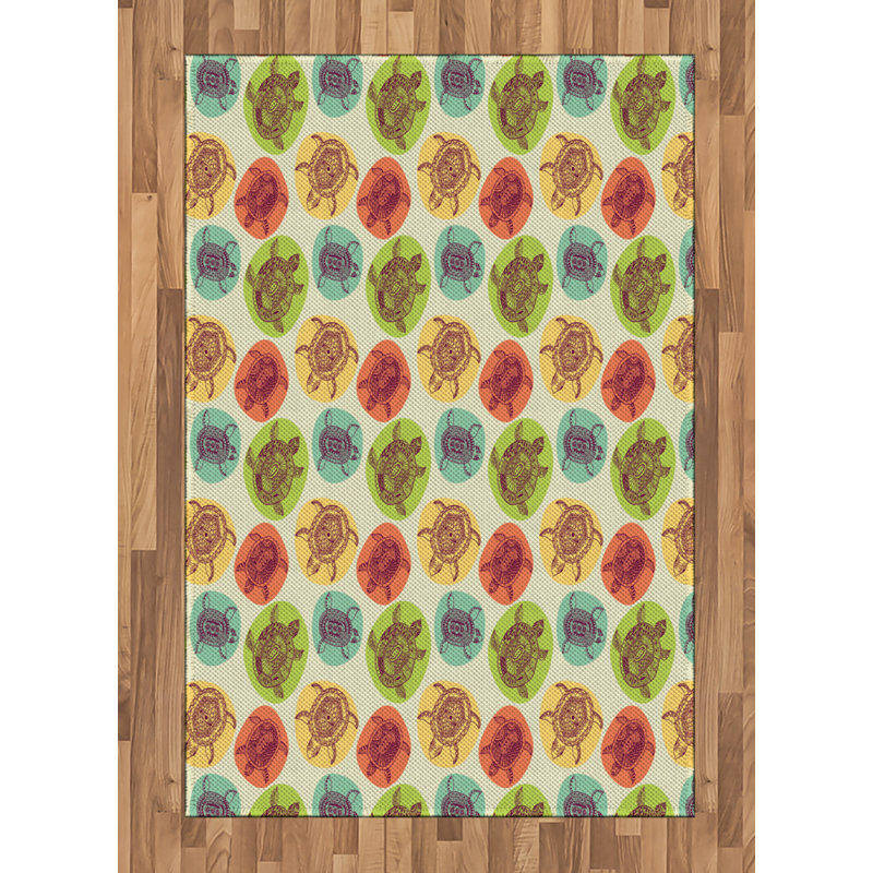 Dziedzic Flatweave Green/Red/Yellow Rug, Rectangle 120 x 180cm