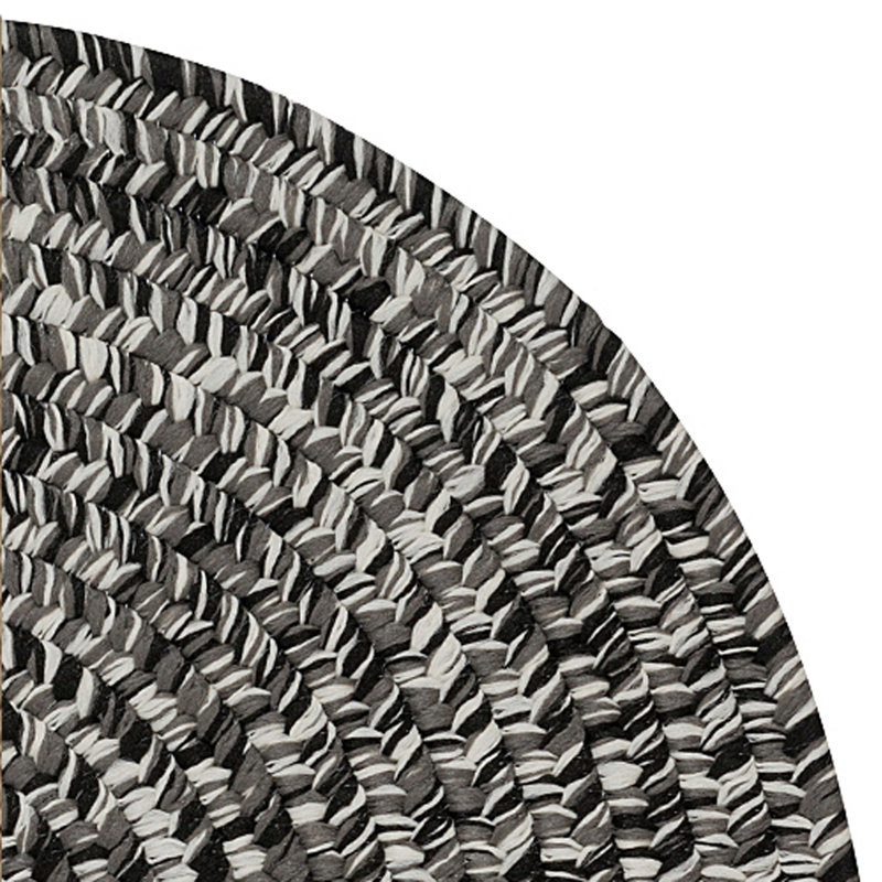 Tapis intérieur / extérieur Alnajjar - noir, Ovale 9 po x 12 po