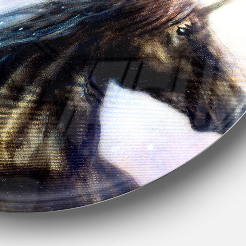 «Black Unicorn», impression, H 11 po x l 11 po x P 1 po, Métal