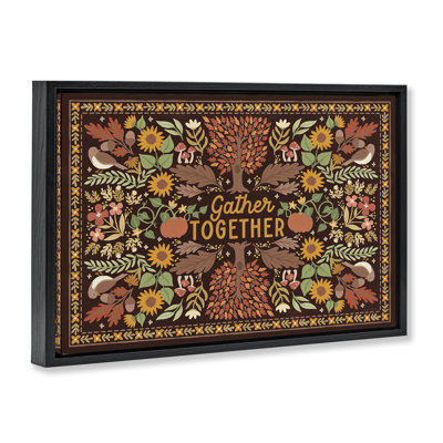 «Gather Together» sur toile brune par Laura Marshall