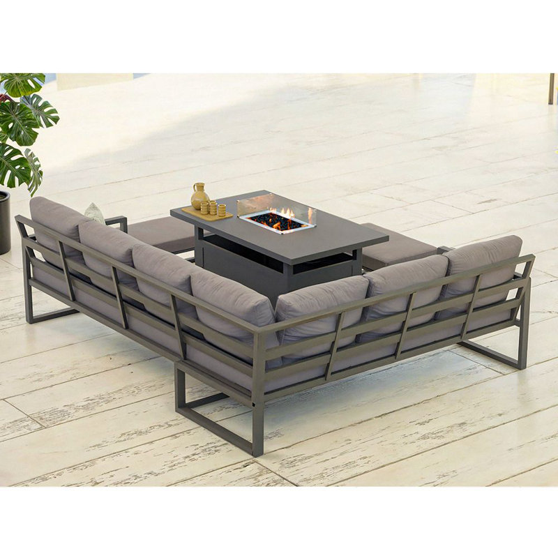 Muneef 8 - Person Patio Dining Set with , Cushions Included