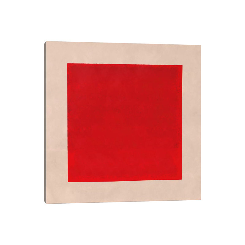 Modern Art- Red Square Complete (After Albers) - Wrapped Canvas Print, 66.04 cm H x 66.04 cm W x 1.91 cm D
