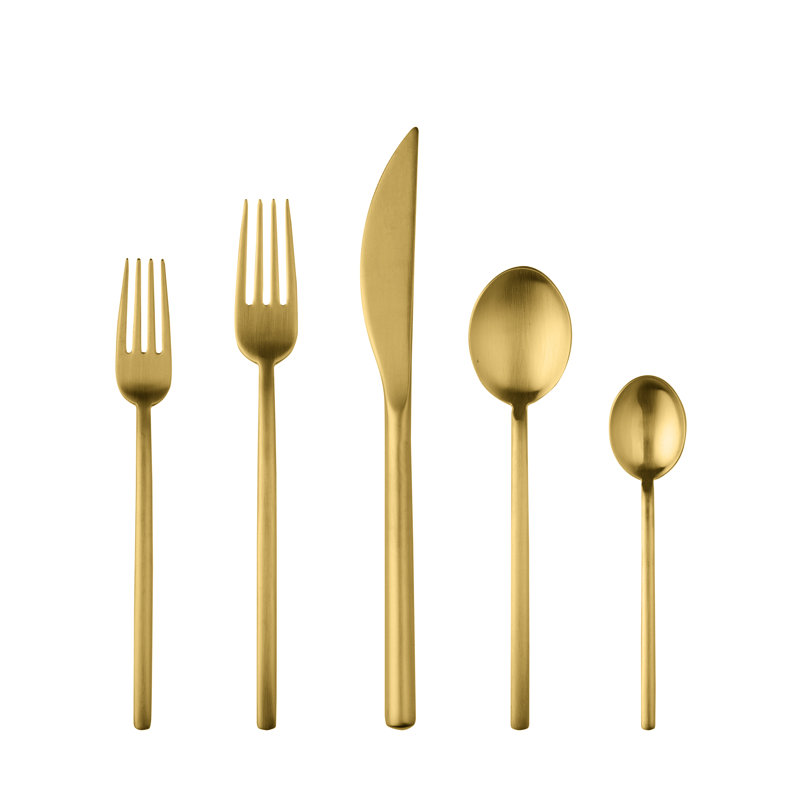 Mercer41 Stainless Steel Flatware Set, Ice Gold
