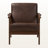 Burnsdale Faux Leather Accent Chair in Walnut Brown, 29.53" H X 27.95" W X 33.07" D-2024784926