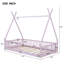 Lit simple en bois avec clôture-419681295