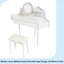 Modern Corner Makeup Vanity Desk With Large Storage, LED Mirror & Stool, Brightness Adjustable, Space-Saving For Small Places, White