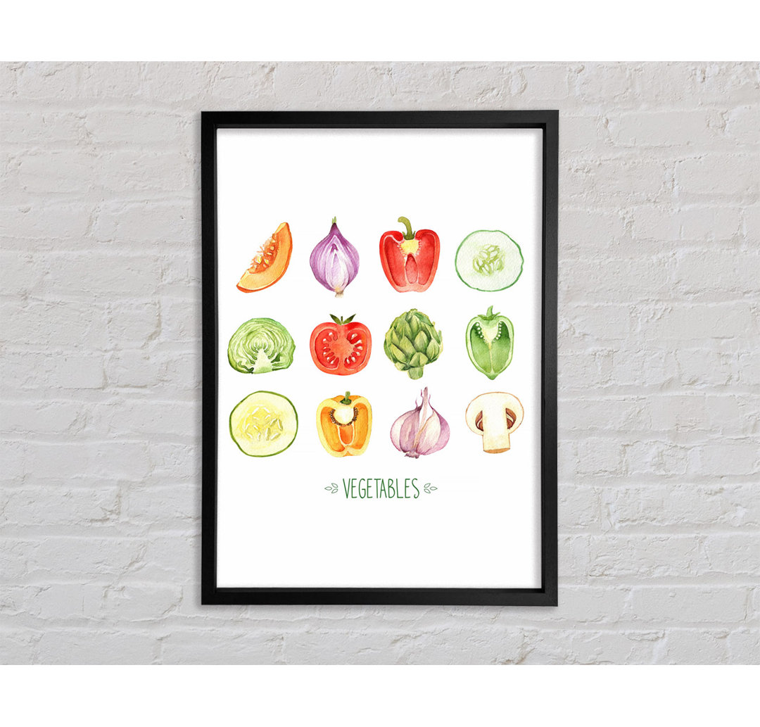 Vegetable Selection 1 - Einzelne Bilderrahmen Kunstdrucke auf Leinwand