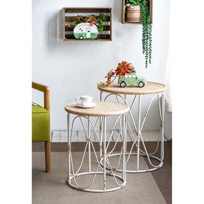Valera Solid Wood Top End Table Set