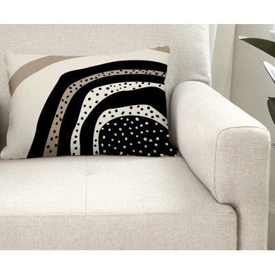 Willow Abstract Spun Polyester Outdoor Reversible Throw Pillow