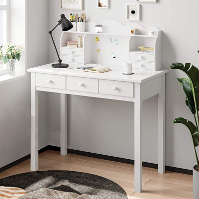 Akiyoshi Computer Desk with Built-In Electrical Outlet