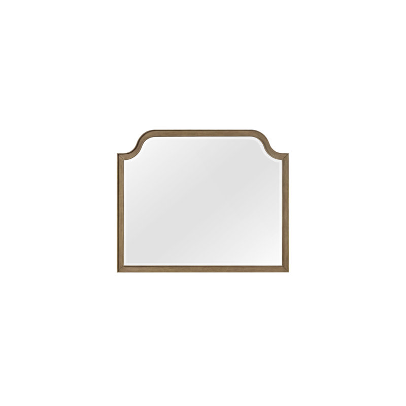 Tarrington Shaped Landscape Mirror - Almond, Brown