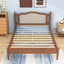 Mortimer Minimalist Elegance Platform Bed with Rattan Headboard-739818003-739818031