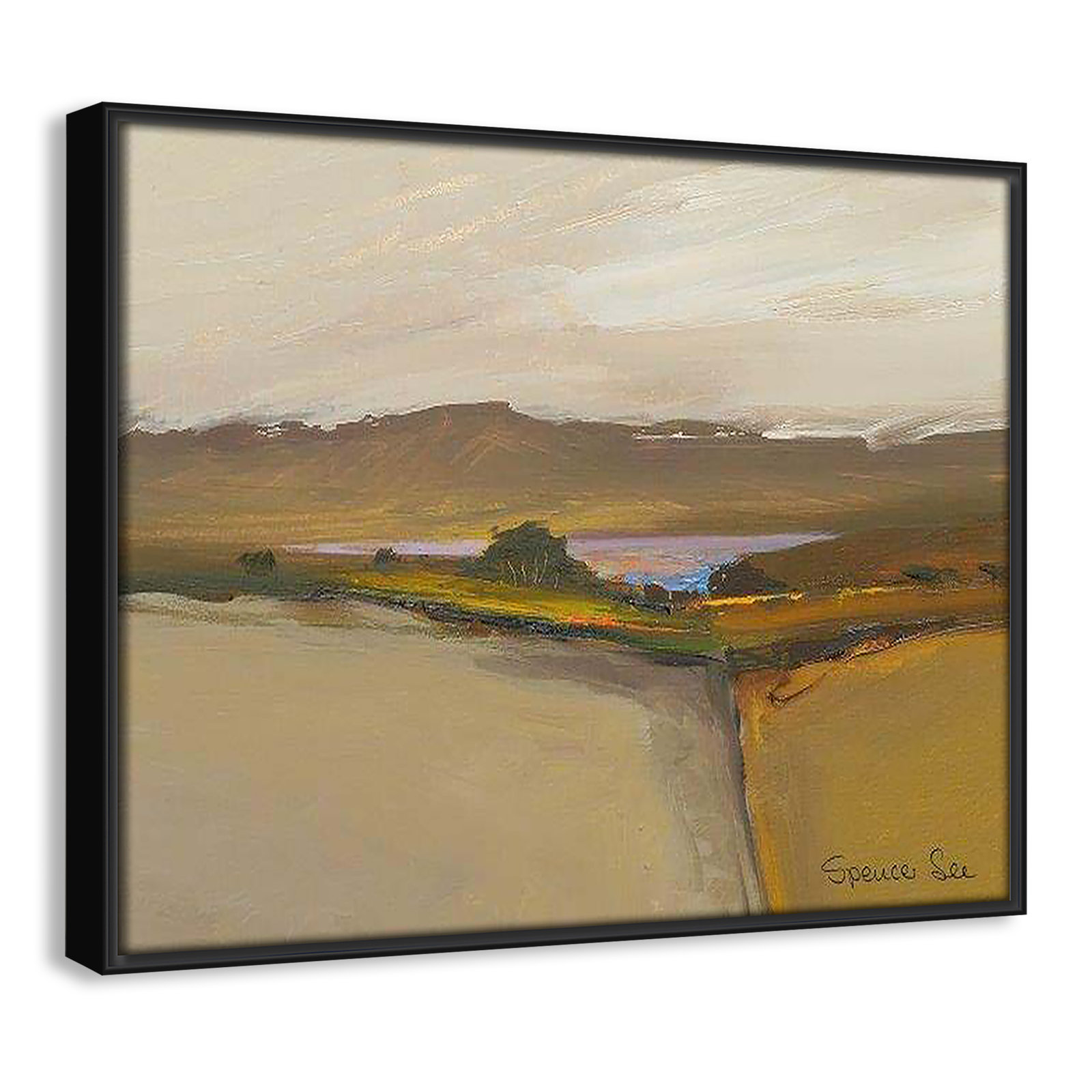 Heaven And Earth IV by Spencer Lee, 12.5'' H x 15.5'' W x 2'' D, Black Framed