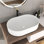 Lavabo de salle de bain vasque ovale blanc mat 15 po FRALIMK