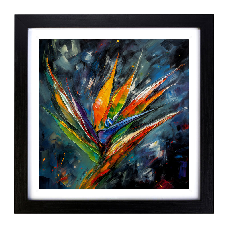 Single Picture Frame Print on Wood, Black