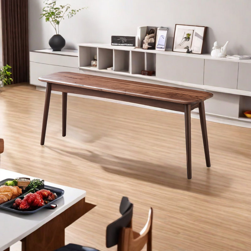 Banc en bois massif Minique, H 16,92 po x l 55,11 po x P 12,59 po