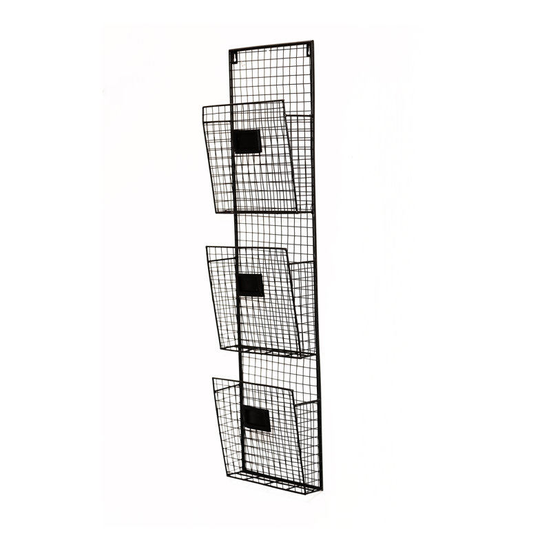 Berndt Metal Wall Organizer, Black