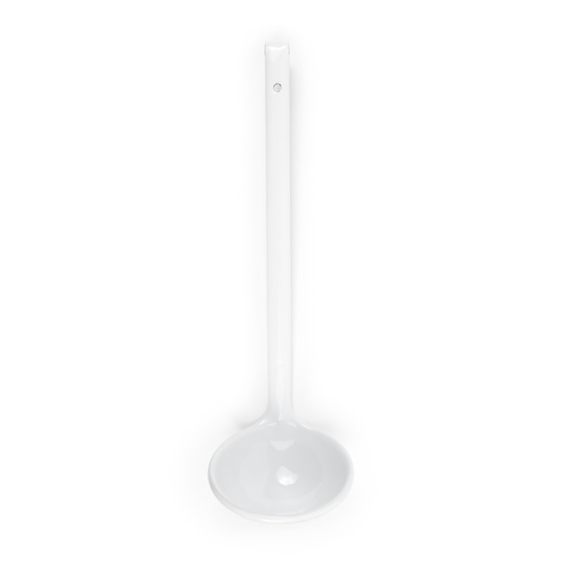 Crow Canyon Enamelware Pacifica Ladle, White