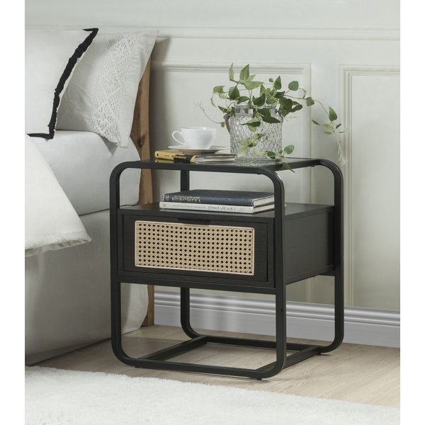 Bayou Breeze Wonderlin Glass Nightstand | Wayfair