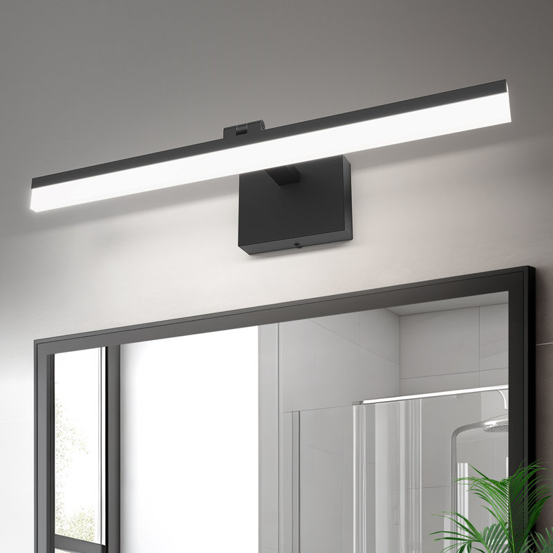 1-Light LED Bath Bar Vanity Light, 23.62" Width, 5500 Kelvin, Black