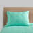 Castro Reversible Mint/Cream Geometric Fabric Quilt Set-2053881690