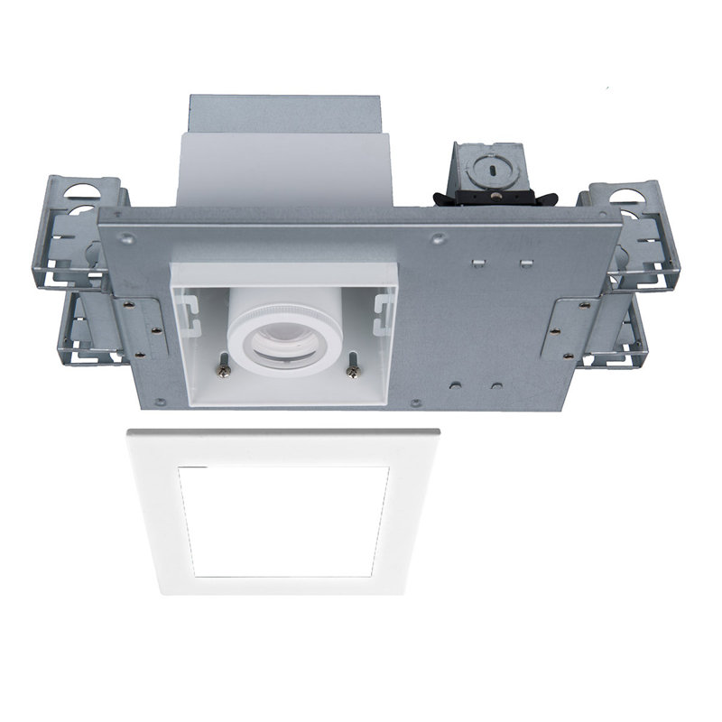 Moteur à silo à DEL et boîtier encastré de nouvelle construction invisible, 2700 K, 10W, Blanc et blanc
