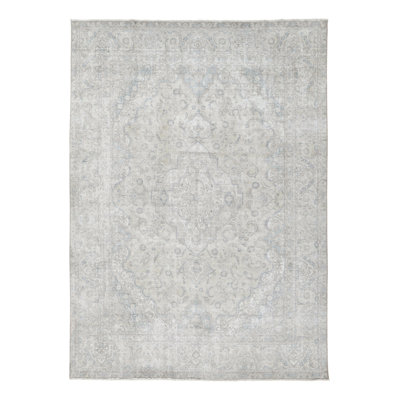 Distressed One-of-a-Kind 9'3X12'7 Hand Knotted Area Rug