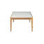 Table basse transitionnelle avec plateau en verre