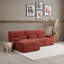 Canapé d'angle modulaire en forme de L 3 places avec assise ergonomique incurvée, coussins d'accoudoirs et oreillers-111843345