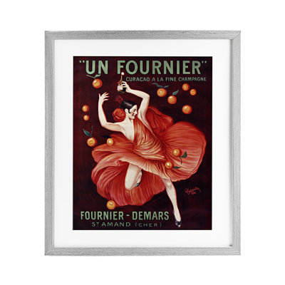 Vintage Champagne Dancer in Red Framed Print Under Glass, design by Leonetto Cappiello