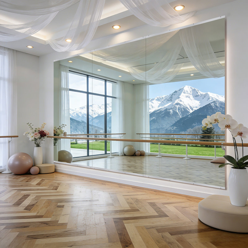 Extra-Large Home Gym Wall Mirror,Dance Studio Mirror,Tempered Glass Full Length Mirror, 84" x 46"