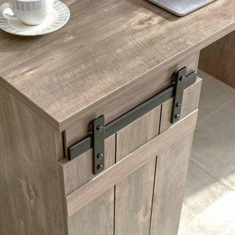 Bureau à domicile Bureau en noisette à une armoire avec trois tablettes
