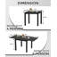 Expandable Outdoor Dining Table – 31"-63" Adjustable Patio Table For 4-6 People-1291480904