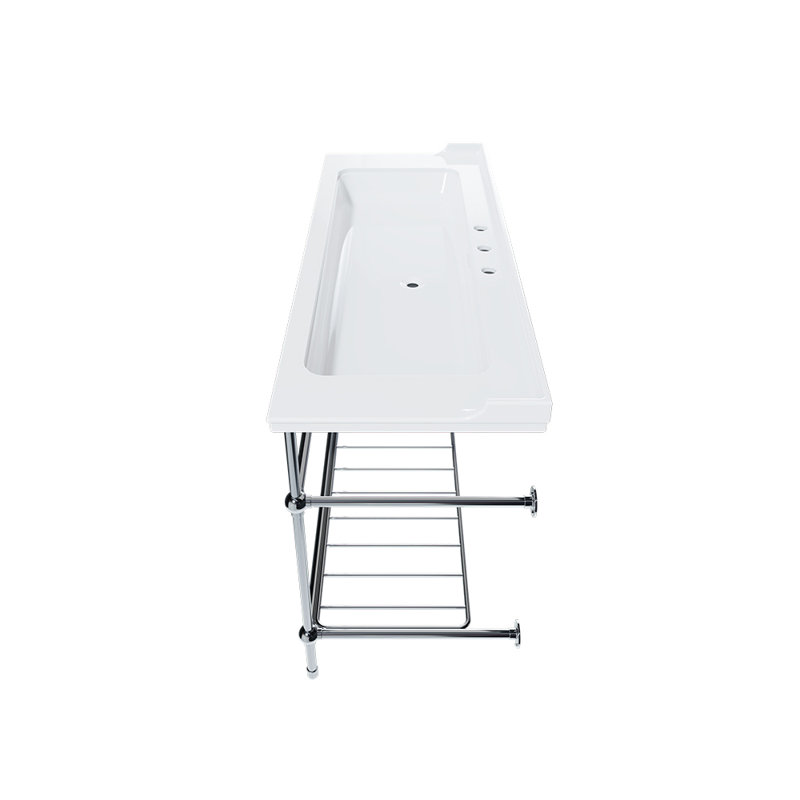 Valarte 39.2'' L Bathroom Sink, 8" Centers