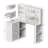 Jeshaun Vanity Desk with Mirror and Lights, Makeup Table with 3 Color Lighting
