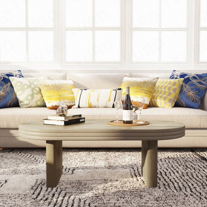 Table basse ovale Mid-Century