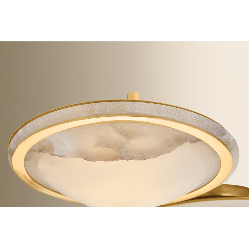 Goshenite 26.5" 6-Light Alabaster Dimmable Integrated LED Wall Sconce