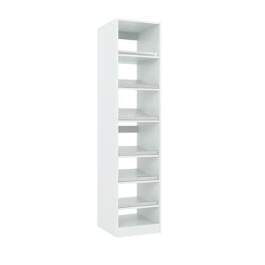 Wood Closet System 30 in. Corner Walk-In Adjustable Shelf Laminate in White  18098225649