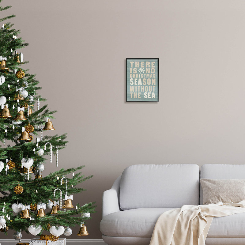 Pas de saison de Noël sans at-201, Giclée encadrée noir minuit, H 14 po x l 11 po x P 1,5 po