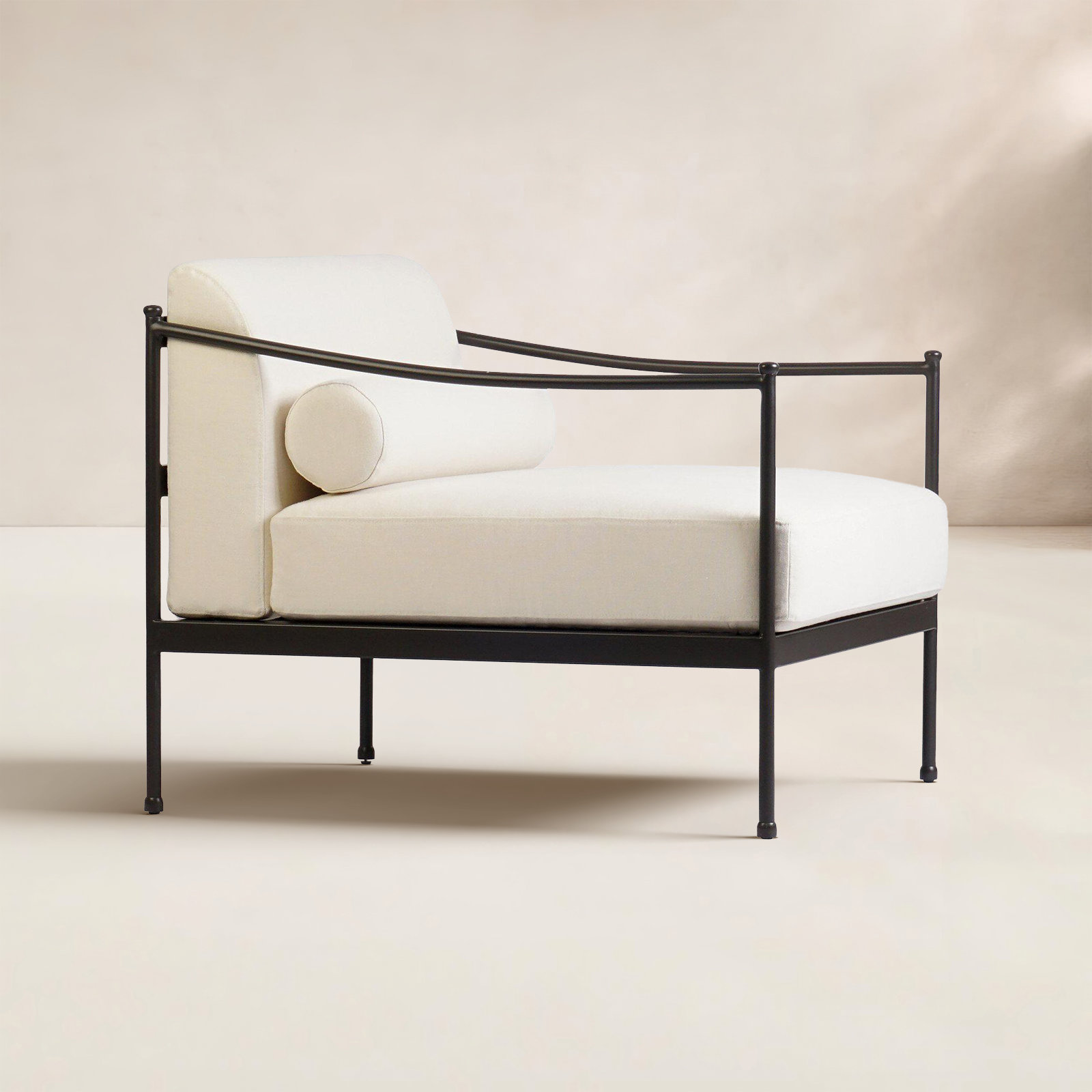 Granger Patio Lounge Chair, Cream