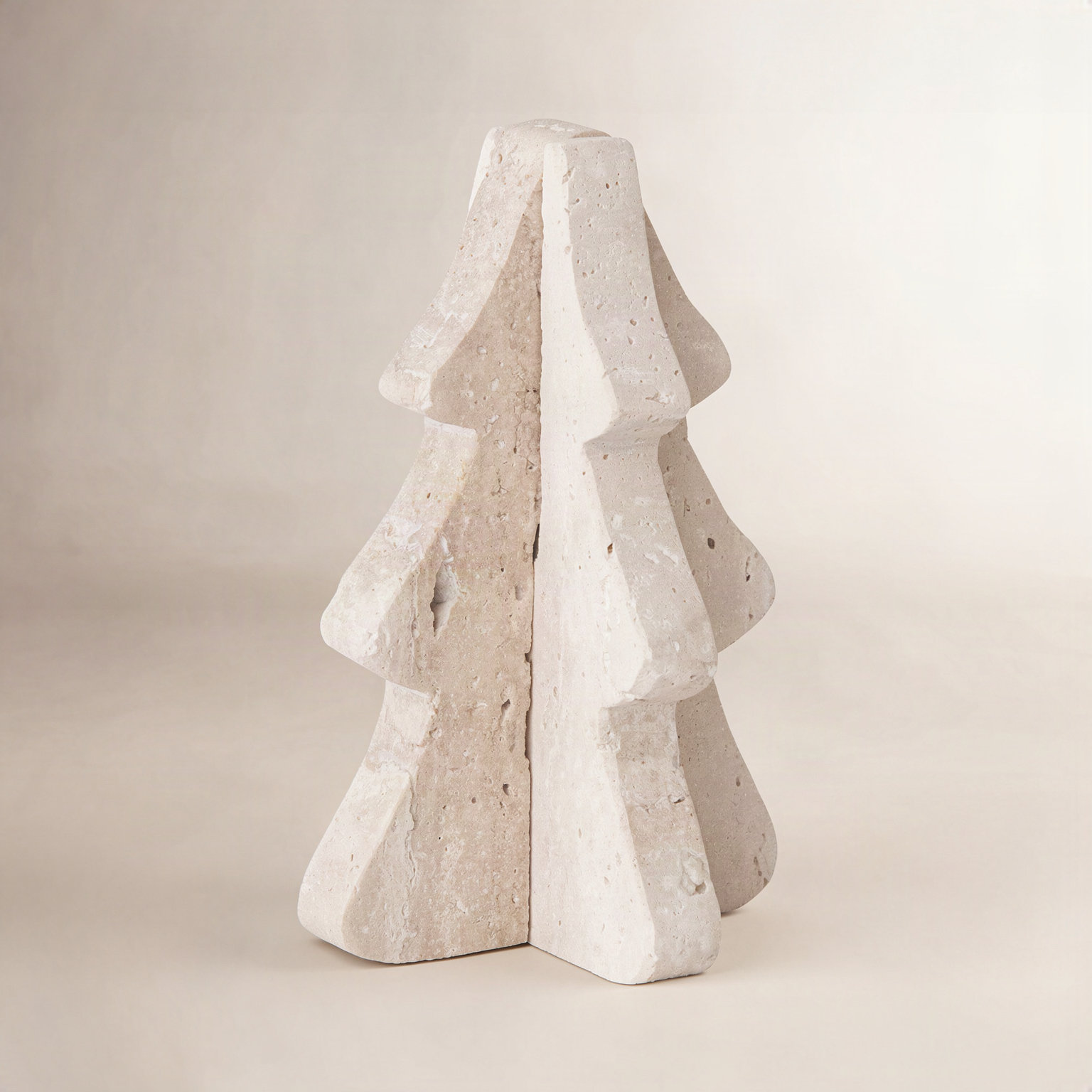 Interlocking Travertine Tabletop Tree