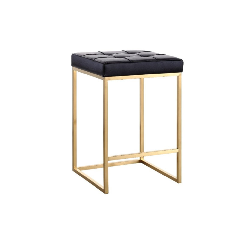 Tabouret de comptoir à tuyaux, Noir