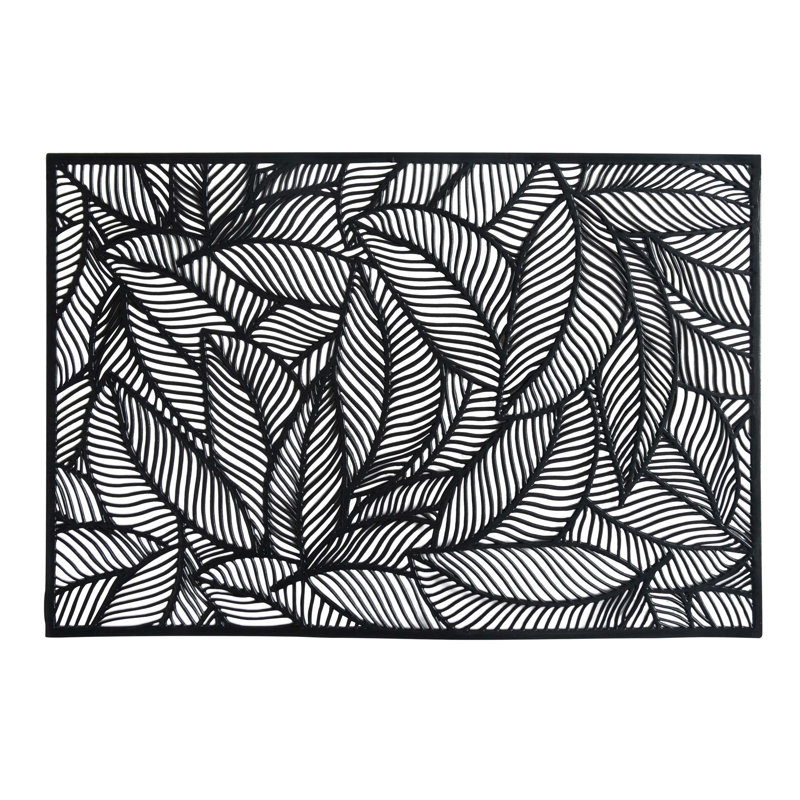 Ensemble de napperons en vinyle 4 pièces, Noir