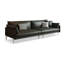Canapé modulaire noir en cuir véritable-172665482-172665524