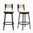 Cream white barstool rotating counter chair set, 2 handwoven jute bar chairs, suitable for kitchen countertops (cream white)